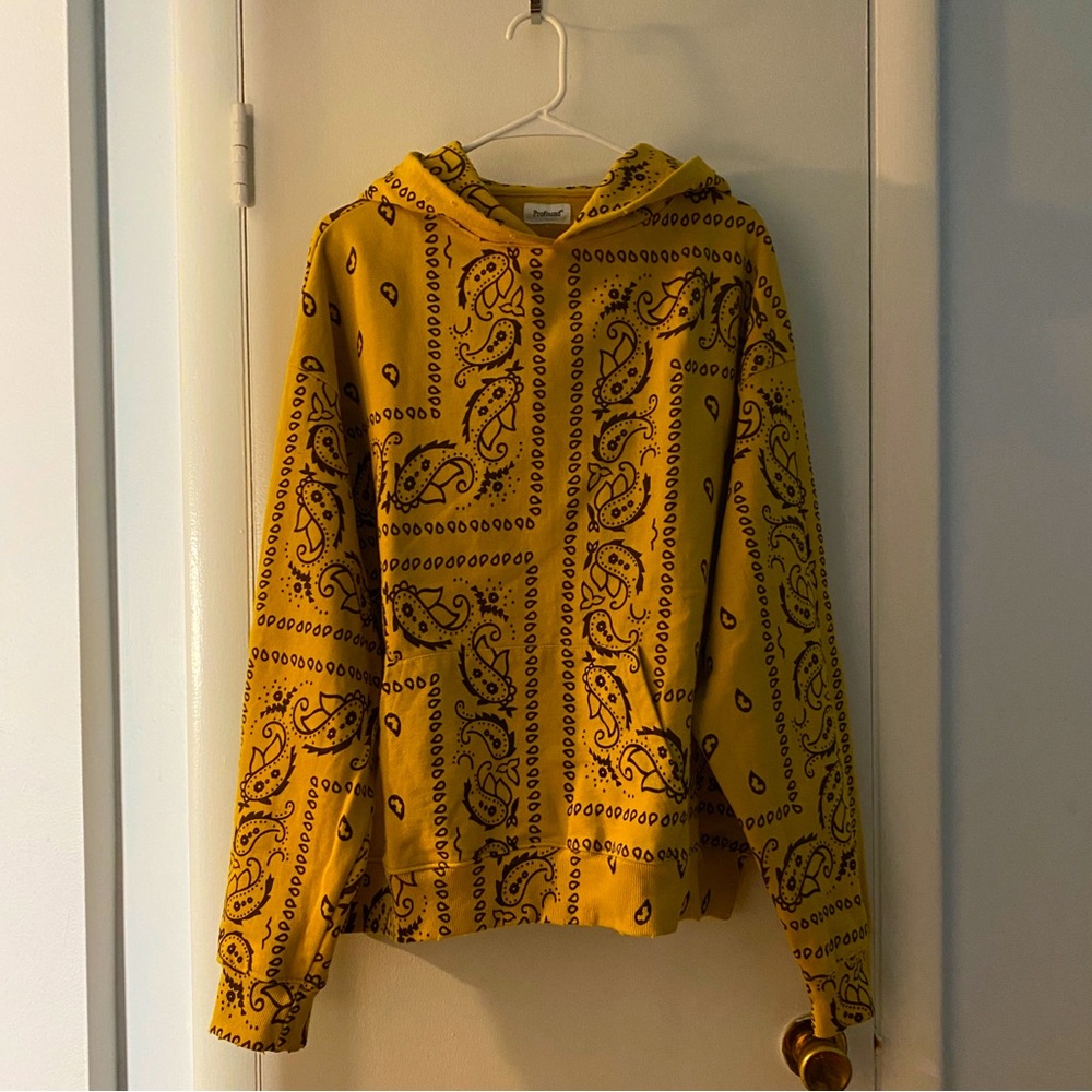 Profound Aesthetic - Yellow Paisley Hoodie